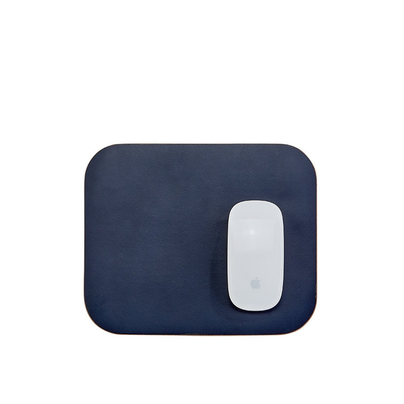 Graphic Image Mouse Pad, Leather, Tan/Navy