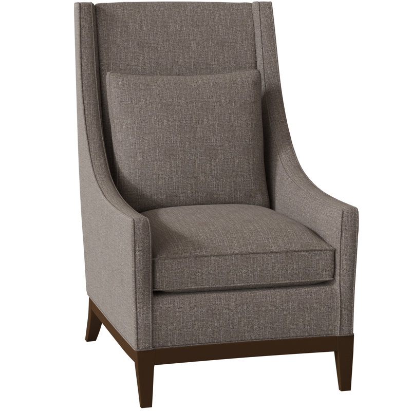 Eastside Wingback Chair, Burnished Brown, Frontier Charcoal
