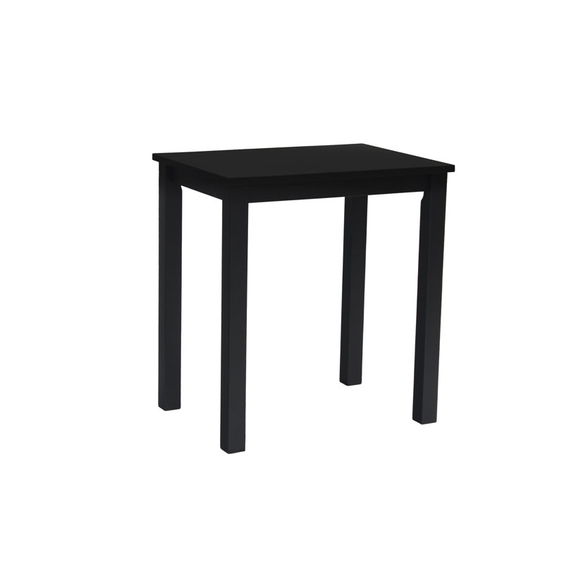 Seandrea Solid Wood Dining Table, Black, 75cm H x 70cm L x 50cm W