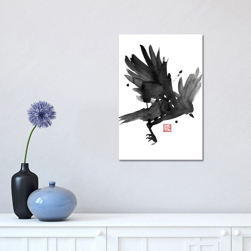 Crow by Péchane - Wrapped Canvas Print, 45.72cm H x 30.48cm W x 1.91cm D