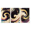 «Mauve, or et tourbillon bleu», 3 pièces sur toile-330165432-330165435