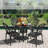 Aluminum Dining Chairs Set with Armrests