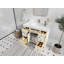 Sonoma X P 22 po Meuble-lavabo simple en D avec albâtre et bord blanc Empira Quartz