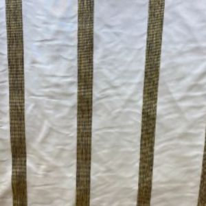 Ferraro Fabric | Two-Toned Stripe Silk Fabric | Drapery & Curtain Fabric, Buttercup