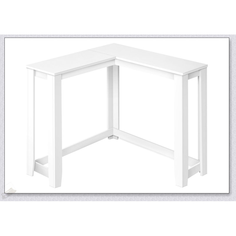 Console moderne d'angle étroite, en stratifié blanc, parfaite pour le vestibule et les petits espaces, design durable et élégant