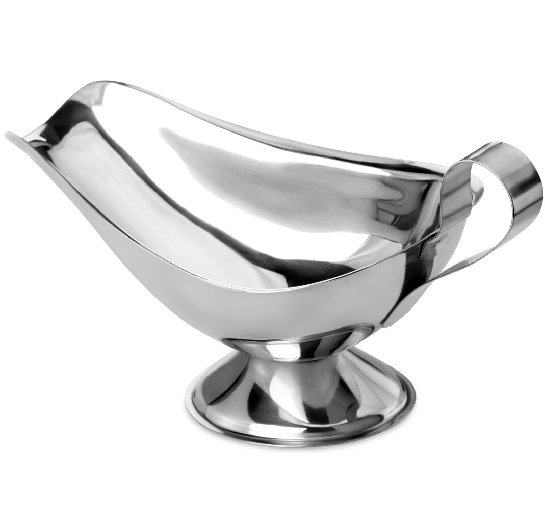 Choice 8 oz. Stainless Steel Gravy Boat