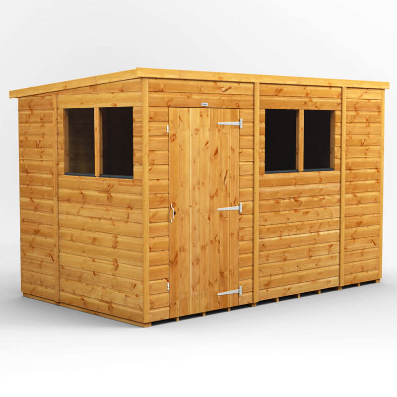 Powersheds 10 x 6ft Timber Tongue & Groove Windowless Pent Garden Shed