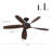 54'' Dimmable Ceiling Fan With Lights And Remote Control, 3CCT Reversible DC Motor, 6-Speed Timer Ceiling Fan
