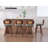 26-Inch Seat Height Mid-Century Modern Bar Stools With Cane Back And Walnut Wood Legs-122060814-122060815