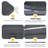 24 x 28 In Patio Furniture Cushions set of 4, Fade Resistant Outdoor Seat Cushions with 4 pairs of Ties, Deep Seat Cushion for Seat Patio Chairs, Rattan Furniture, Wicker Seating, outdoor Adirondack Chair,Light Grey-123270806-123270798