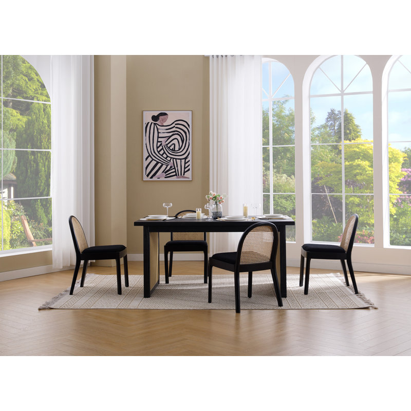 Chaise d'appoint Kashtyn, Noir, Noir