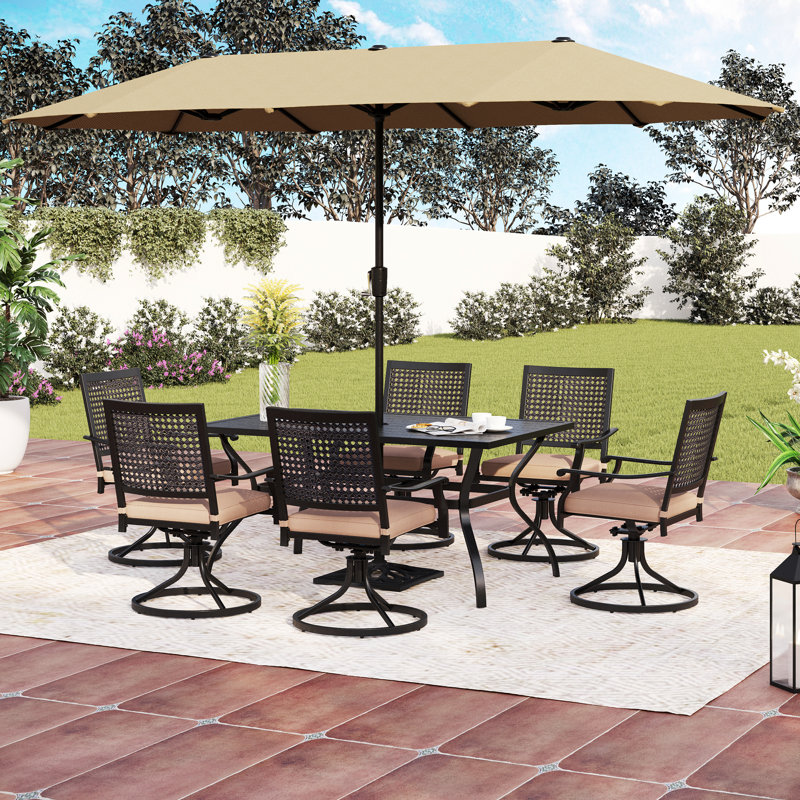 396.24cm X 198.12cm Rectangular Market Parasol, Beige