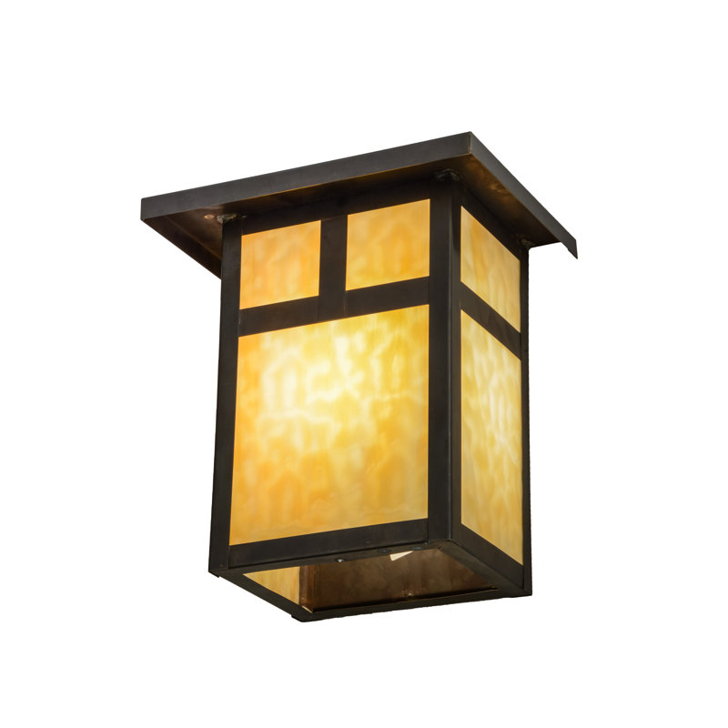 Hyde Park T Mission - Light Outdoor Wall Lantern, 12.5" H x 12" W x 9" D