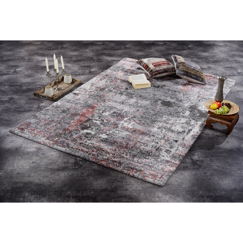 Glessite in Red/Grey Area Rug, Rectangle 200 x 290cm