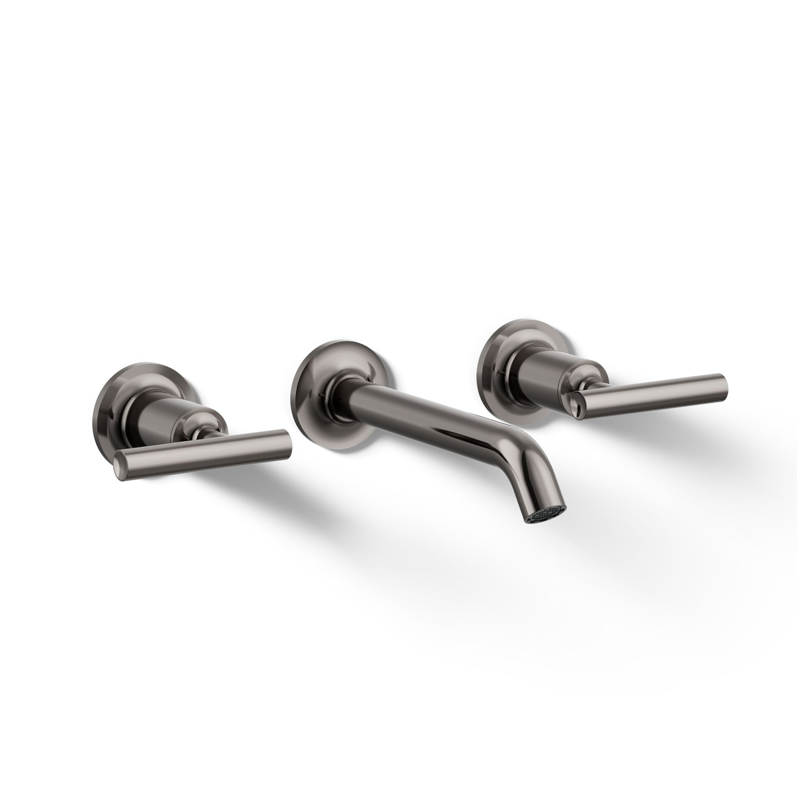 Purist Wall-Mounted Bathroom Faucet, Lever Handle, Vibrant Titanium