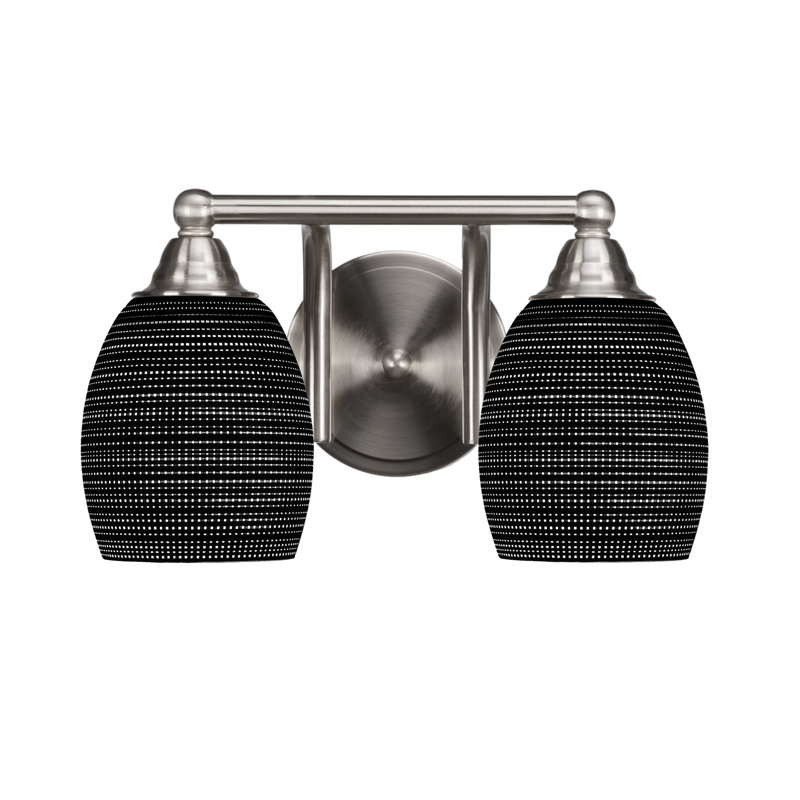 Michell 2-Light Bath Bar, Brushed Nickel, Gray