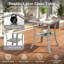 Ensemble de meubles de patio en osier 6 pièces, chaises berçantes pivotantes avec coussins de 4 po -36927432