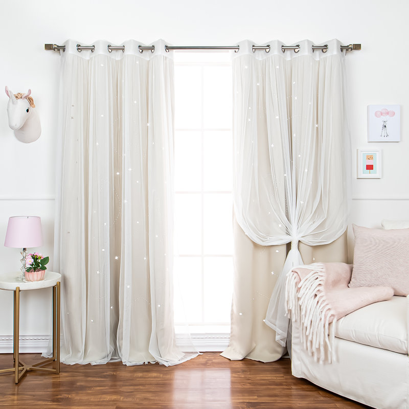 Rideau occultant en polyester, Beige