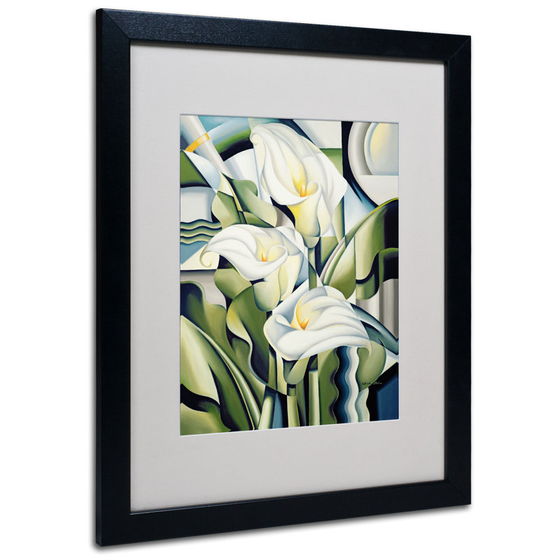 Cadre photo « cubist lilies », reproduction sur toile, H 20 po x l 16 po x P 0,5 po, Noir