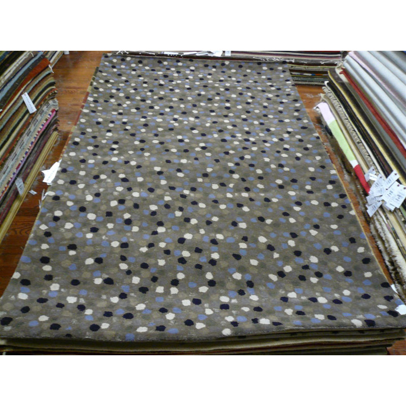 Kurland Soho Hand Tufted Wool/Viscose Abstract Rug in Brown, Rectangle 5' x 8'