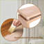 Table basse mince en bois naturel de 52,6 po - Table d'entrée / couloir polyvalente peu encombrante