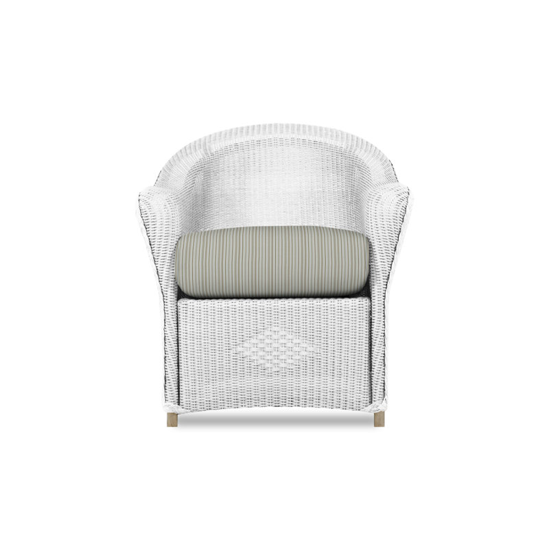 Reflections Outdoor Dining Armchair, Demo Oatmeal, White