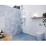 Vela 35 in. x 78 in. Fully Frameless Single Fixed Shower Panel