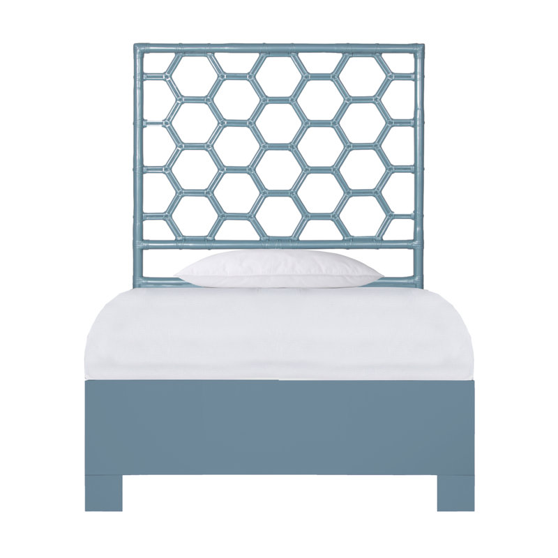 Lit plateforme Honeycomb, Simple extra long, Regatta Blue