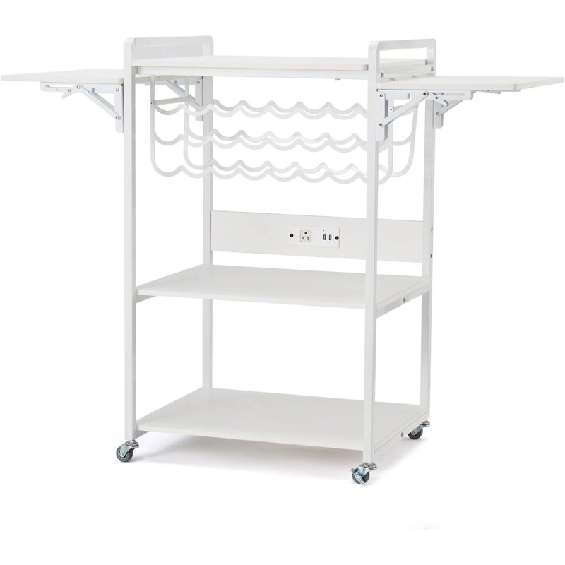 Table de presse à chaud pliable - Support mobile robuste à 3 niveaux avec porte-rouleau en vinyle et station de charge pour transfert de sublimation