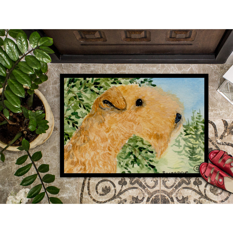 Tapis de porte d’intérieur anti-dérapant lakeland terrier, Rectangle 1 pi 6 po x 2 pi 3 po