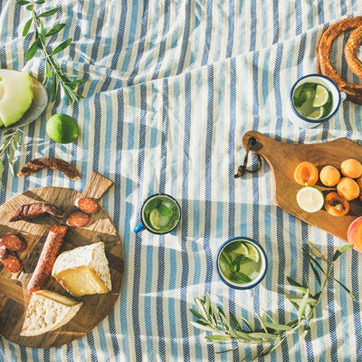 Summer Picnic Set - Wrapped Canvas Print