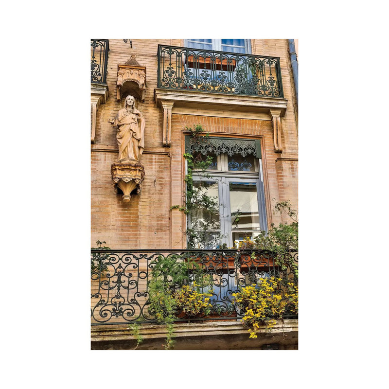 Balcony And Door, Toulouse, France by Hollice Looney - Wrapped Canvas Print, 20.32 cm H x 30.48 cm W