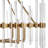 Takiara Stick 8 Light Brass Chandelier
