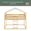 Lit simple superposé en bois avec tente-1405931000