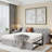 Upholstered Daybed With Pop Up Trundle-2123258389
