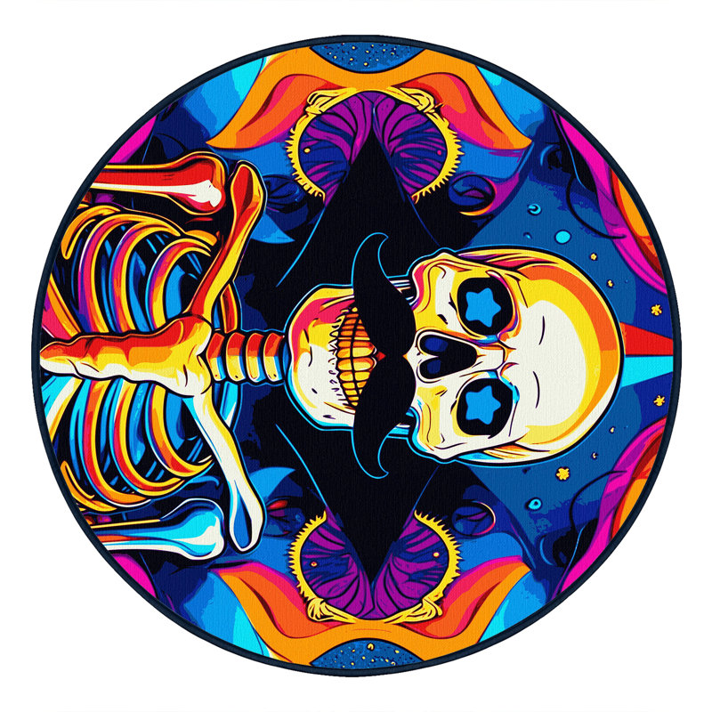 Kaleidoscope Radiance Rug, Round 8'