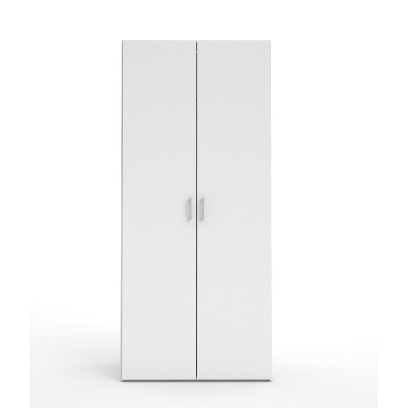Kalmin 2 Door Manufactured Wood Wardrobe, White