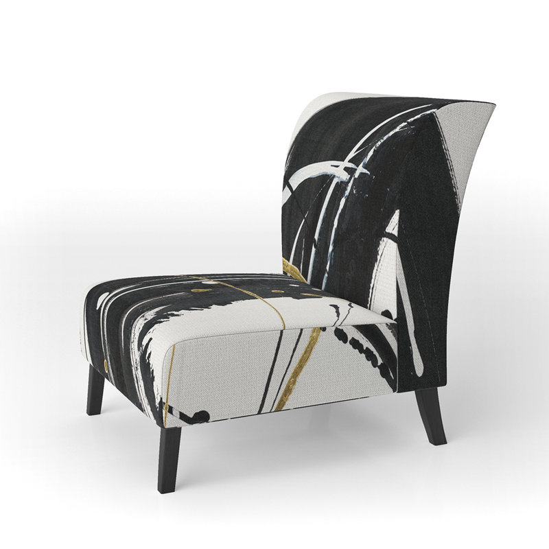 Fauteuil de chambre Gold Glamour, Noir / blanc