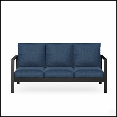 75-Inch All-Weather Aluminum 3-Seat Patio Sofa With Plush Cushions And Rust-Proof Frame For Year-Round Outdoor Comfort