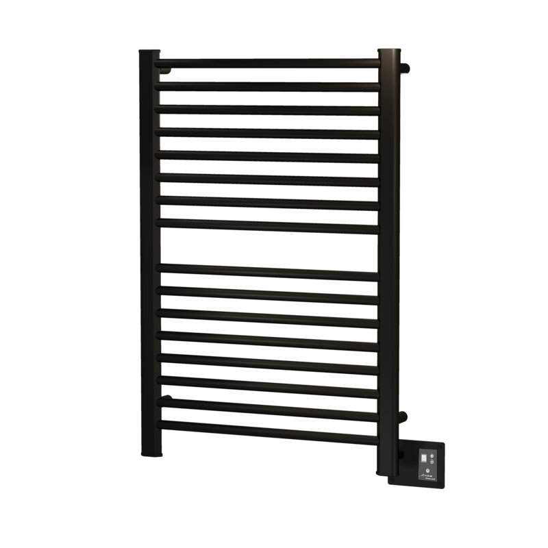 Chauffe-serviettes électrique mural Sirio (contrôleur non inclus), Bronze huilé, H 42,75 po x l 21,5 po x P 4,75 po