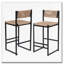 Ensemble de 2 tabourets de bar avec tabourets tissés à la main en corde de papier pour Kichen Island-263592990