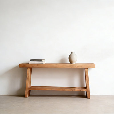 Console rétro en bois massif multifonctionnel