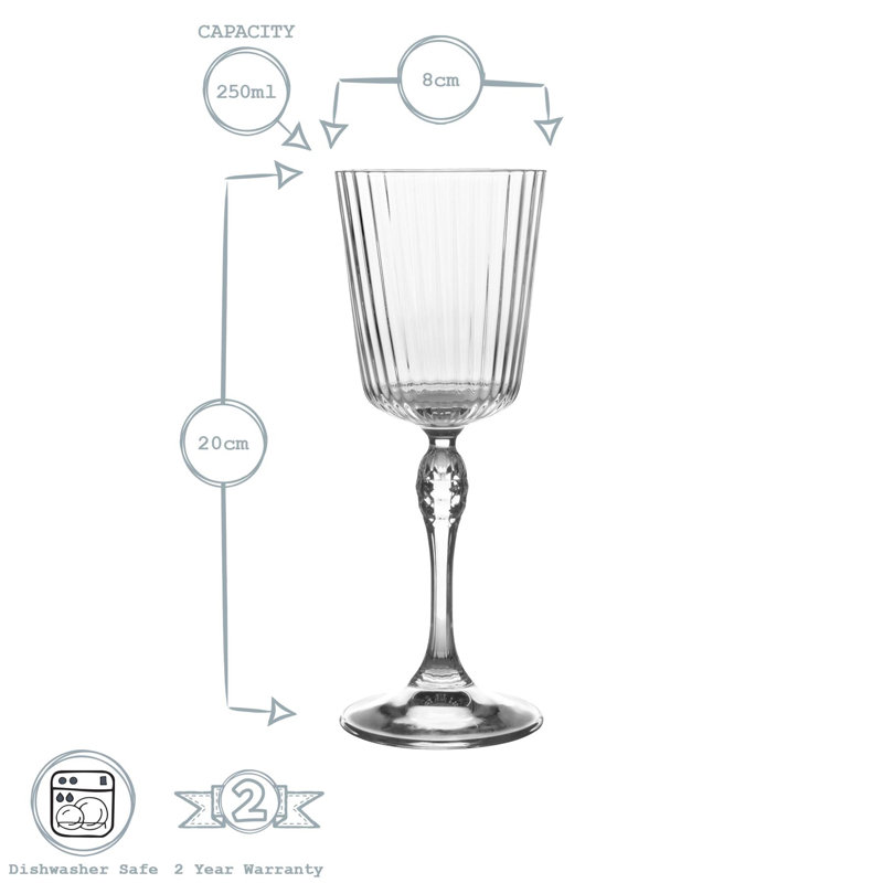 America '20s Cocktail Glasses - 250ml, 12