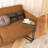 2-Pieces C-Shaped Side Table, C Table End Table For Sofa And Bedside,Couch Side Tables,Wood C-Shaped End Table With Metal Frame Slide For Bedroom Living Room