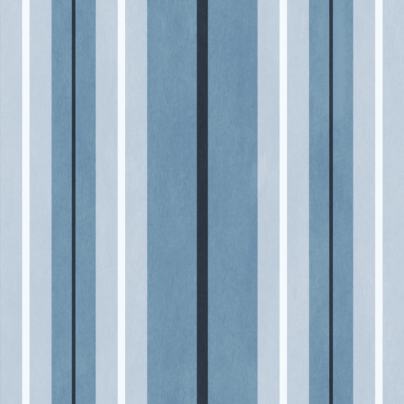 Lauriston Stripe 9.84' L x 70.87" W Wallpaper Roll, Blue