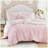 5-Piece Full/Queen Solid Pink Comforter Set