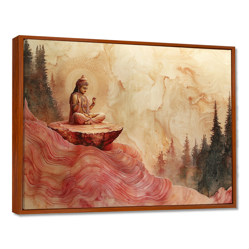 Guthridge - Spiritual Wall Art, Impression sur cadre flottant, Brun, H 16 po x l 32 po