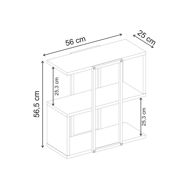 Straight Legs Square Side Table, Black Wood