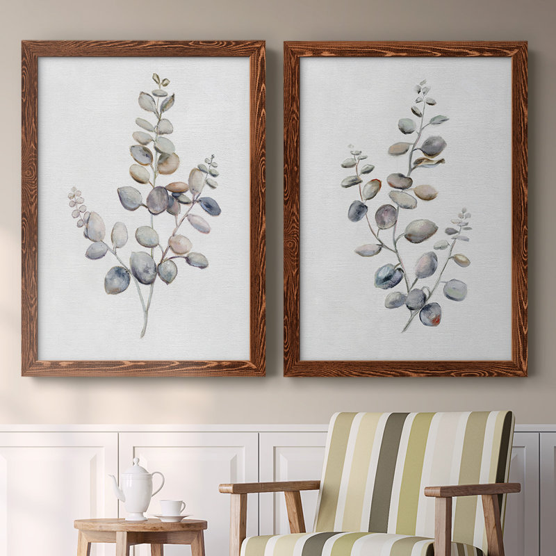 " Eucalyptus I " 2 - Pieces, 27.5" H x 75" W x 1.5" D, Maple