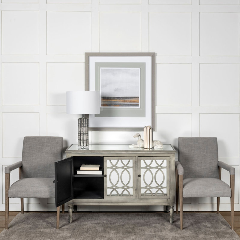 Fauteuil rembourré Visalia, Gris